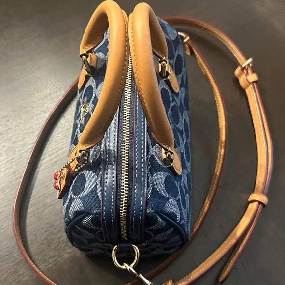 Mini Rowan Crossbody Bag In Signature Denim - Picture 7 of 16